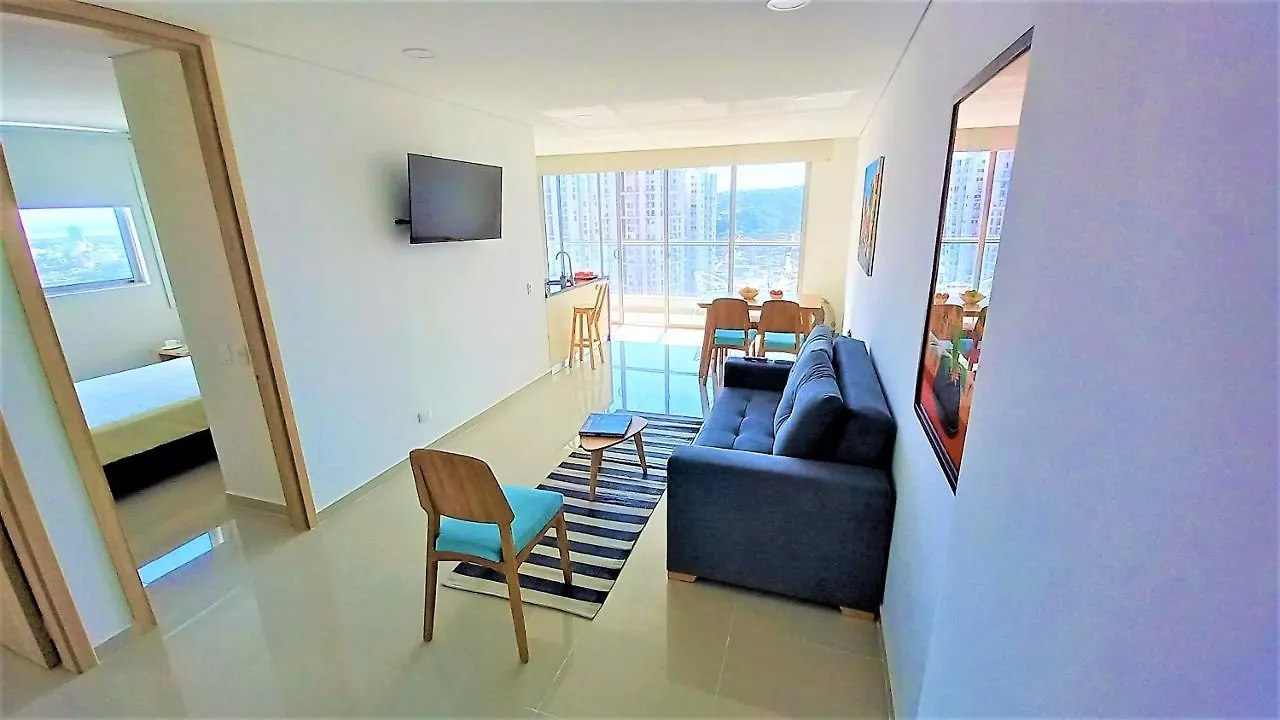 P18 2Bd 2Ba Brand New! 8 Blocks To Old City Steps To The Beach Cartagena Apartment
